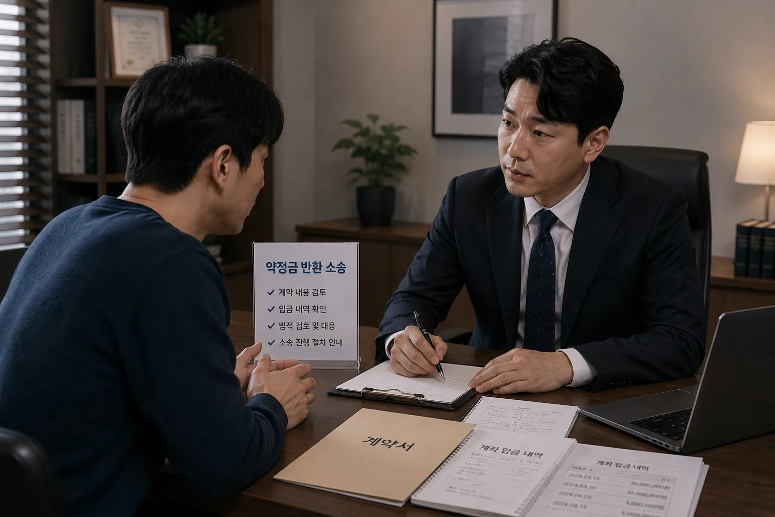약정금소송을 위한 체크리스트 확인