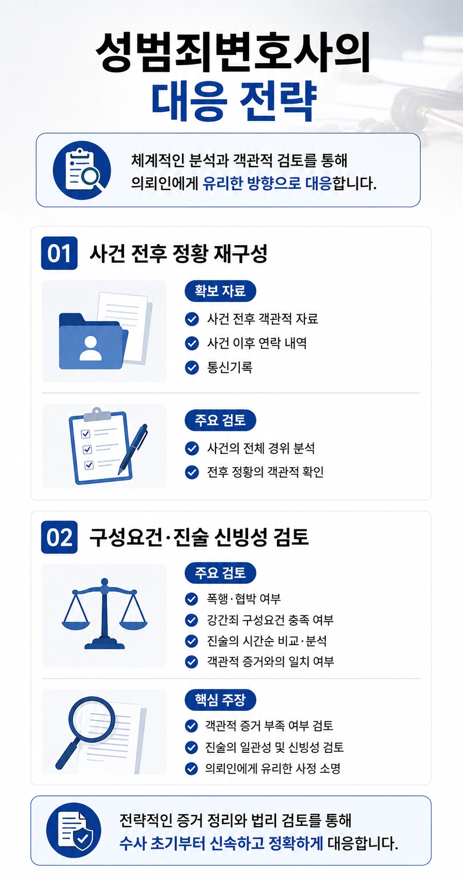 성범죄법률상담 후 성범죄변호사의 대웅, 핵심 주장