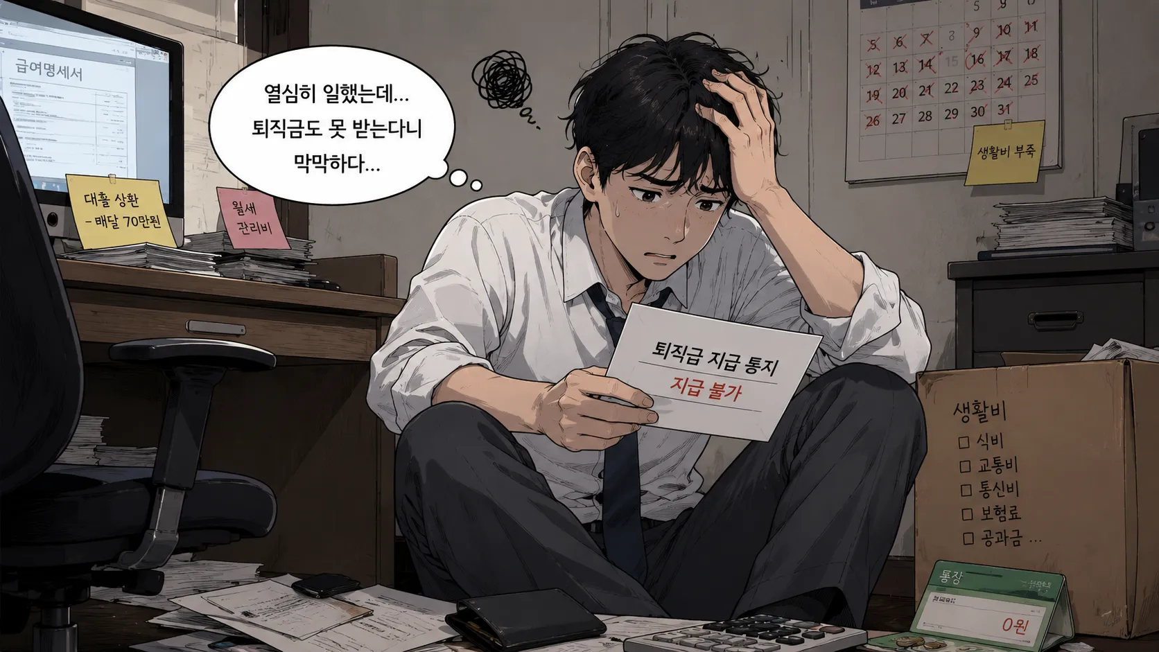 퇴직금민사소송 전 가압류 신청 사항