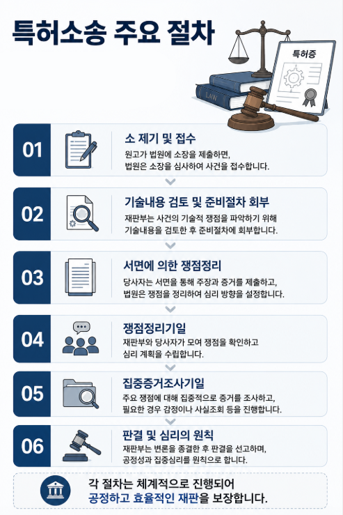 특허소송 절차 내용 확인하기