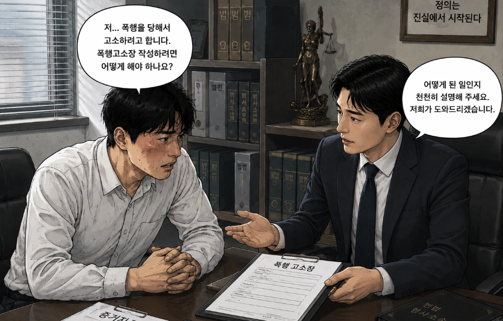 폭행고소장 작성 시 유의사항, 범죄 사실 작성법