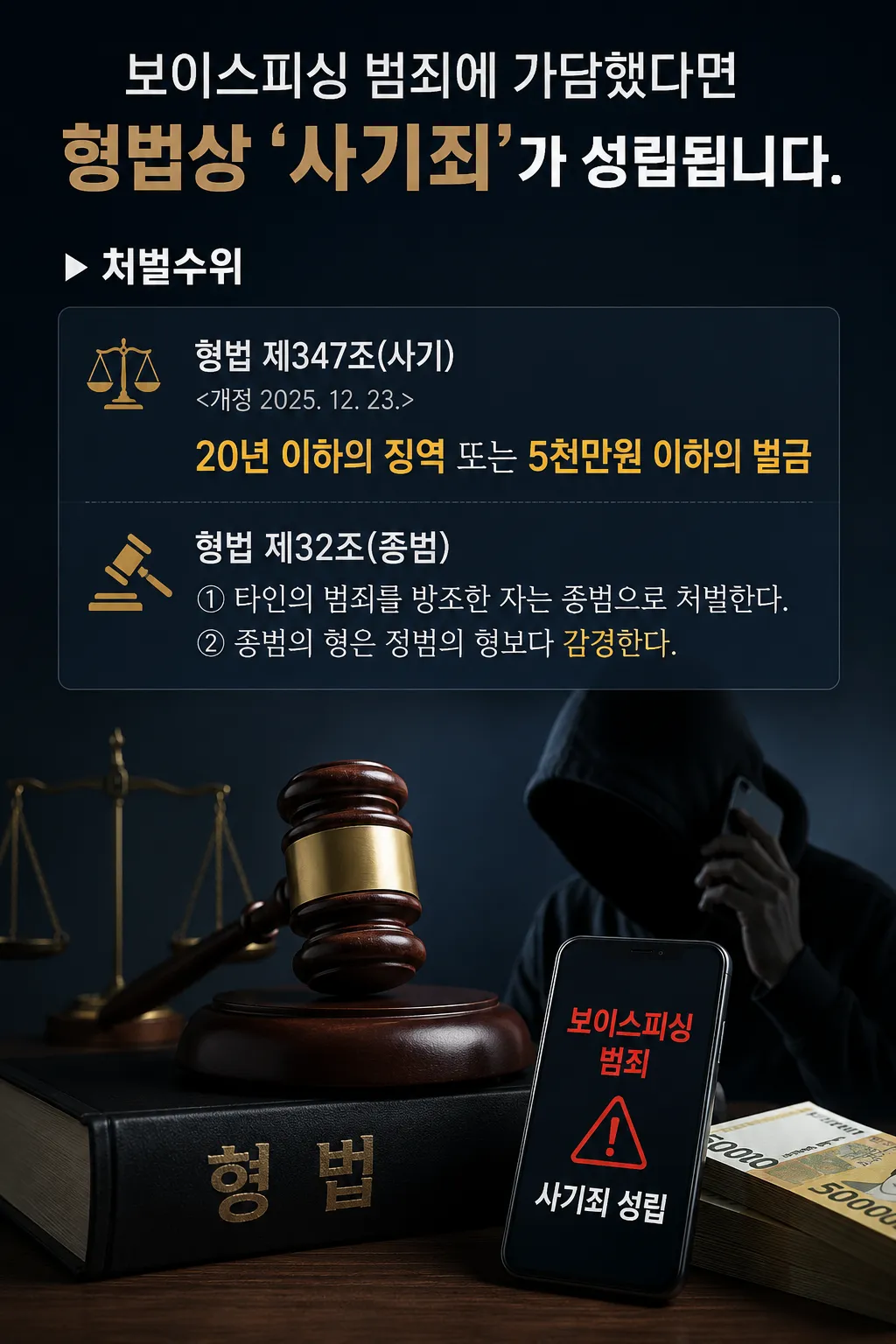 남양주보이스피싱변호사 통해 전기통신금융사기 불기소 받은 사례