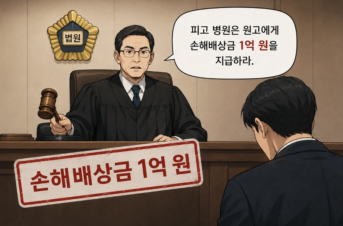 의료민사소송 사건 결과, 의료과실 인정 손해배상금 지급