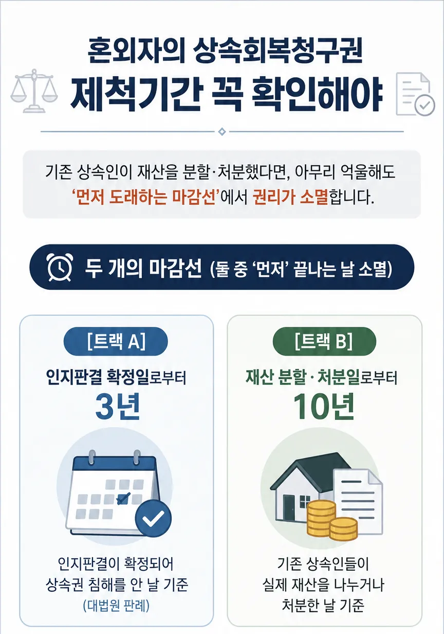 인지청구의소, 제척기간 확인하여 상속회복 제대로 회복해야