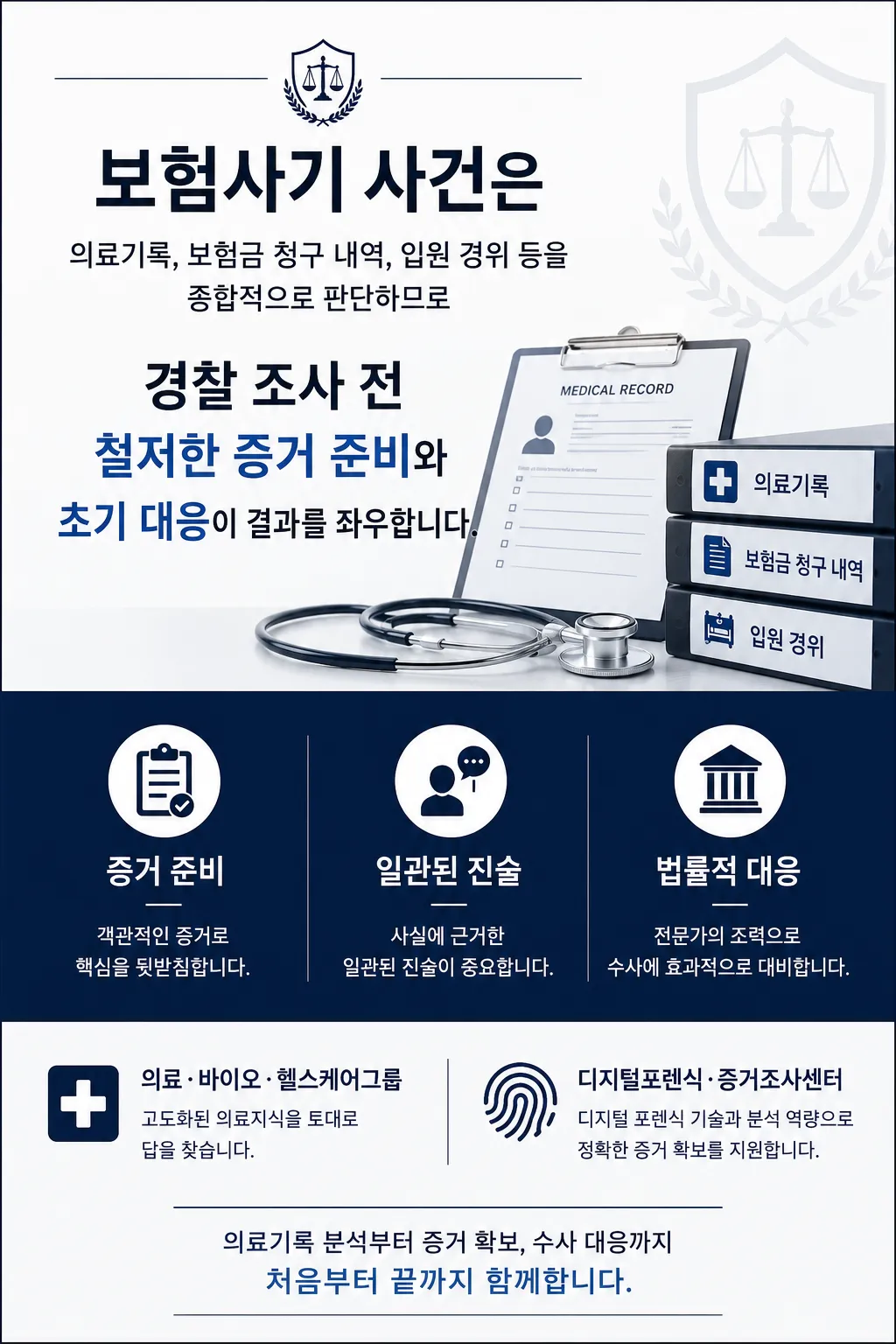 보험사기 보험금청구내역,입원경위,의료기록 등 증거대응은