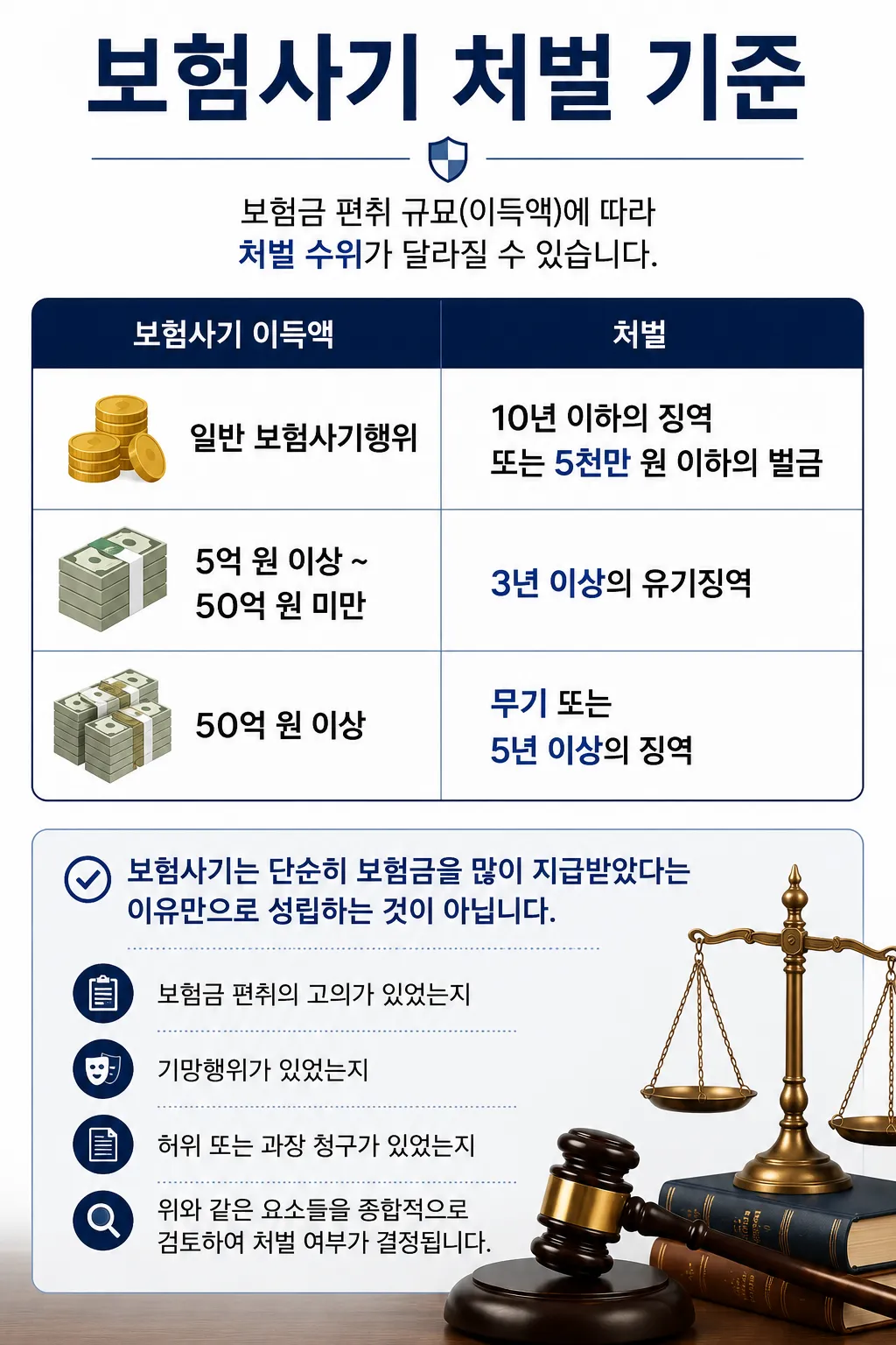 보험금사기 처벌 형량 및 벌금 등 기준은