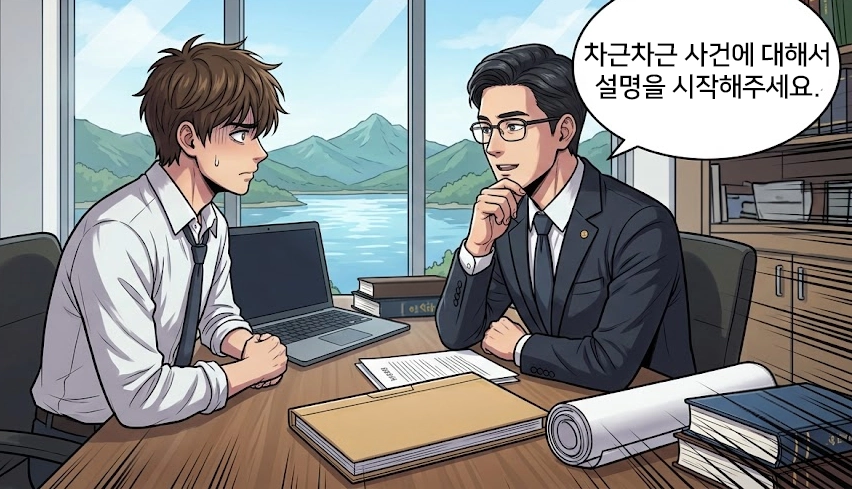 춘천변호사상담에서 사건 초기 대응의 중요성을 안내하는 이미지입니다.