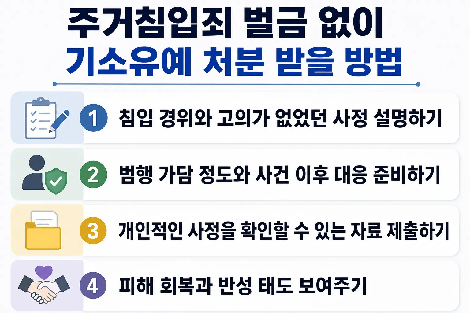 주거침입죄벌금 없이 기소유예 처분 받을 방법