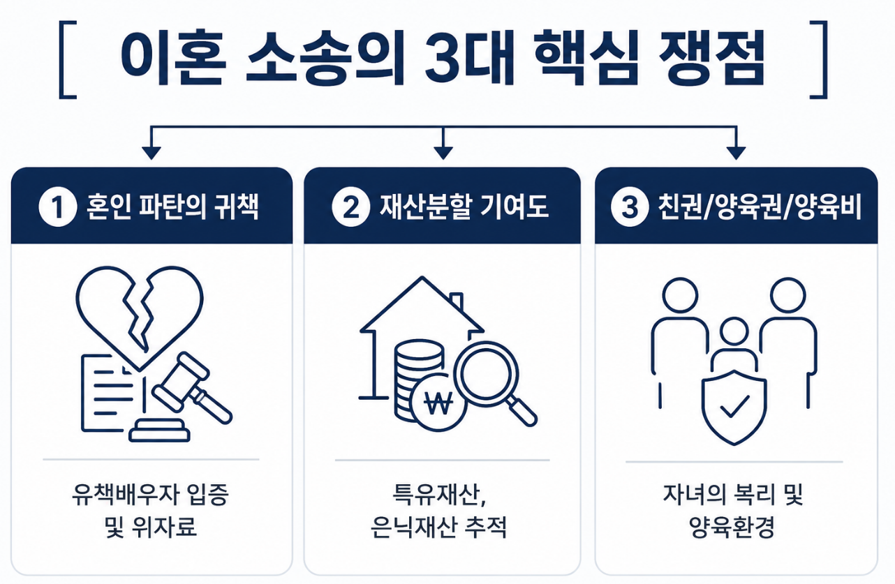 이혼소송에서 가사전문변호사가 필요한 4가지 이유