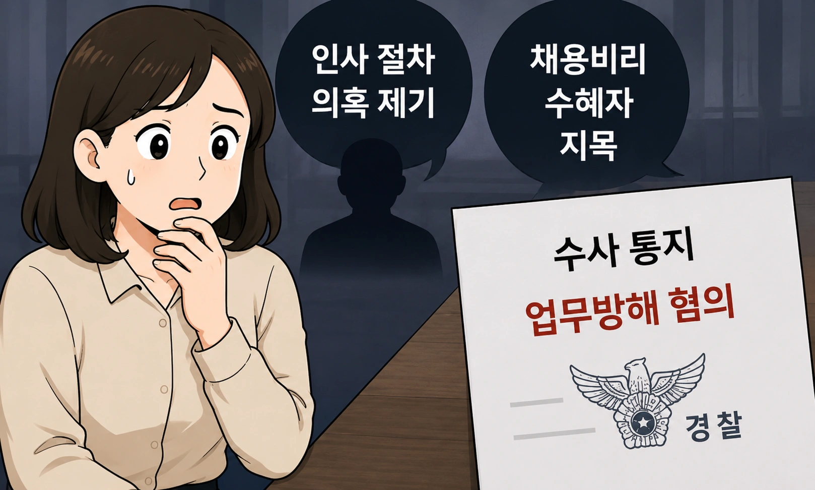 업무방해죄고소장 접수한 의뢰인, 채용비리에 연루되다