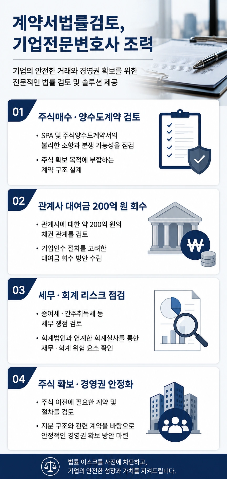 계약서법률검토 과정에서 기업전문변호사의 조력 내용