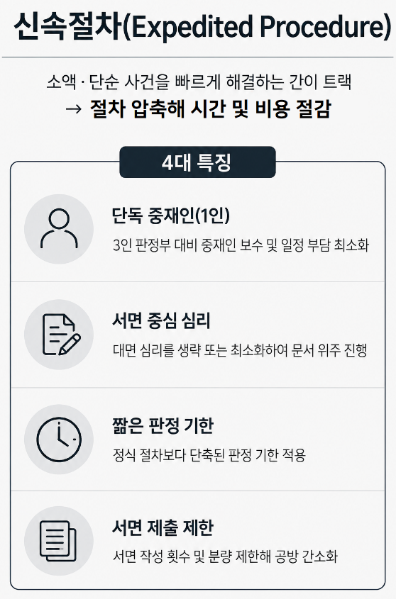국제중재 수임료 중 신속절차 시 시간과 비용 절감