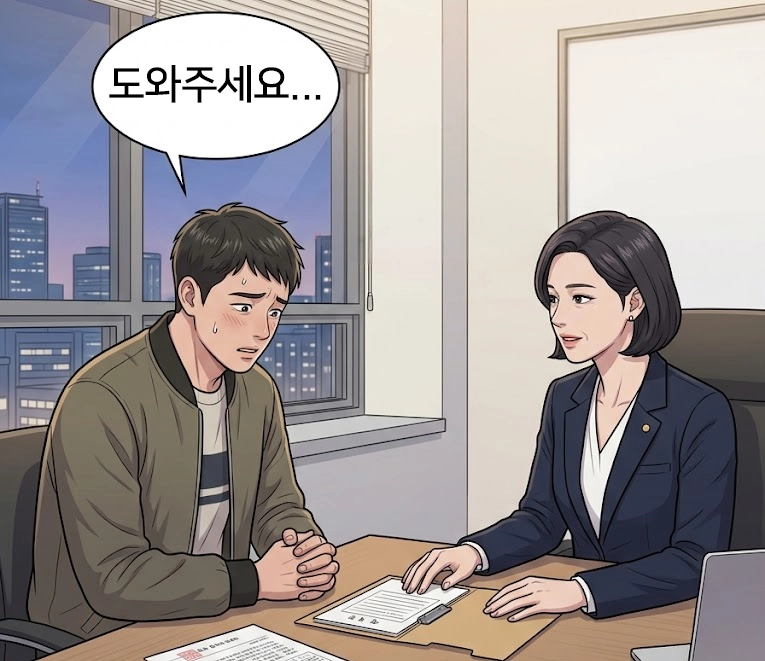 울산법률상담을 통해 소송 진행 절차와 준비해야 할 자료를 안내받는 모습