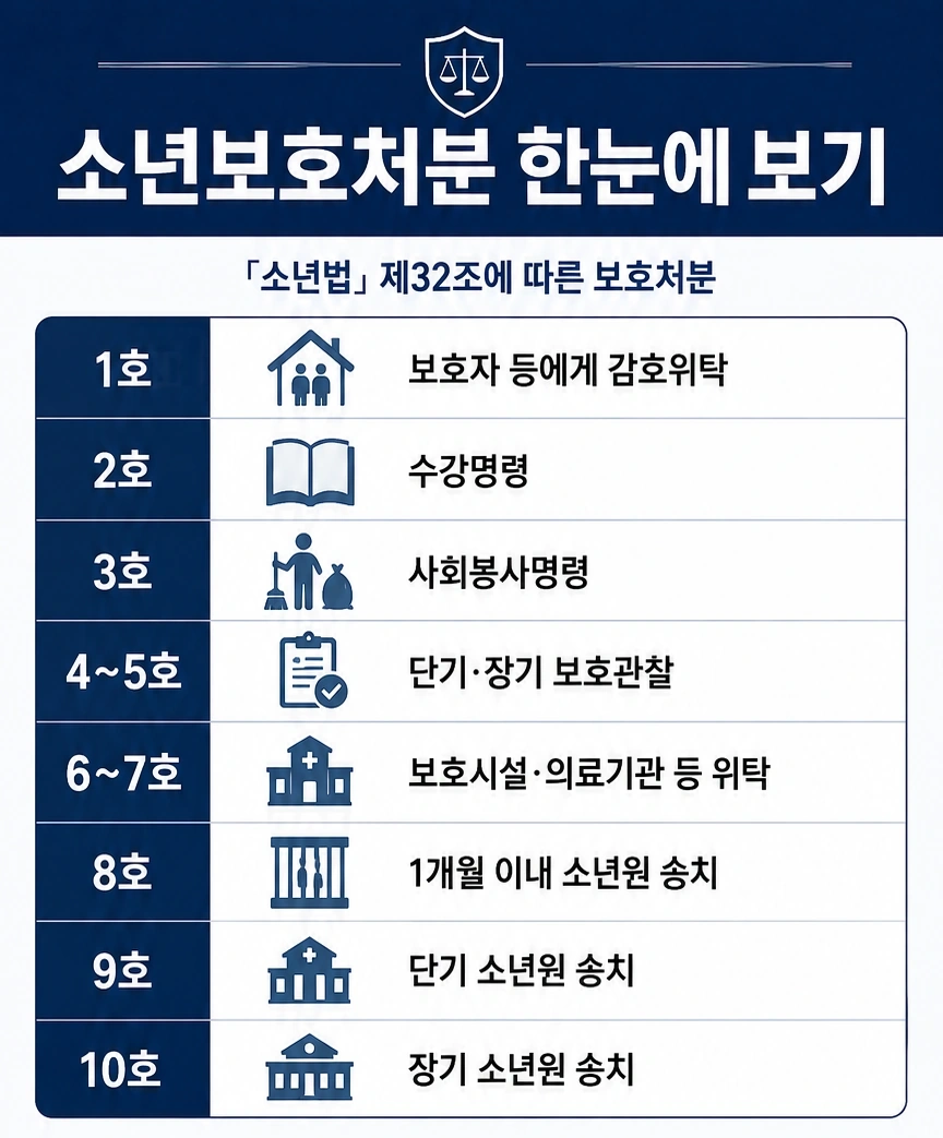 부천변호사상담, 소년법상 보호처분 법률 정보