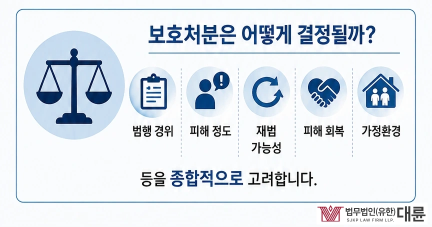 부천변호사상담, 소년법상 보호처분 고려 요소