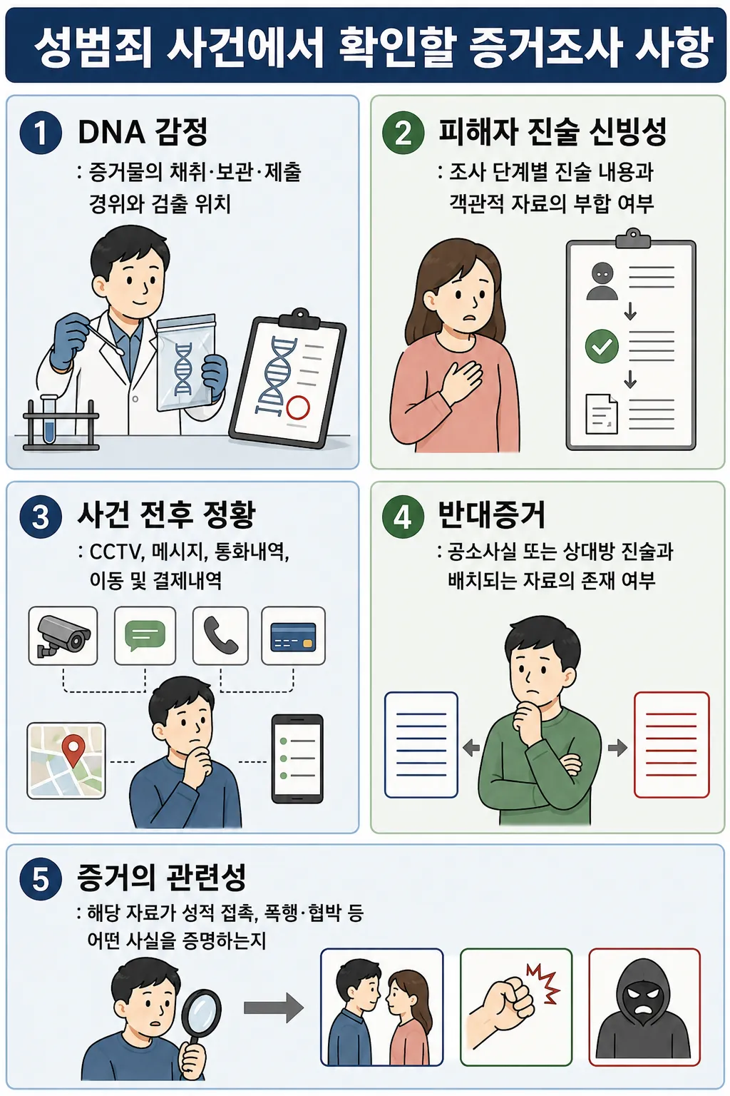 성범죄변호사가 알려주는 성범죄 사건 증거조사 대응 전략