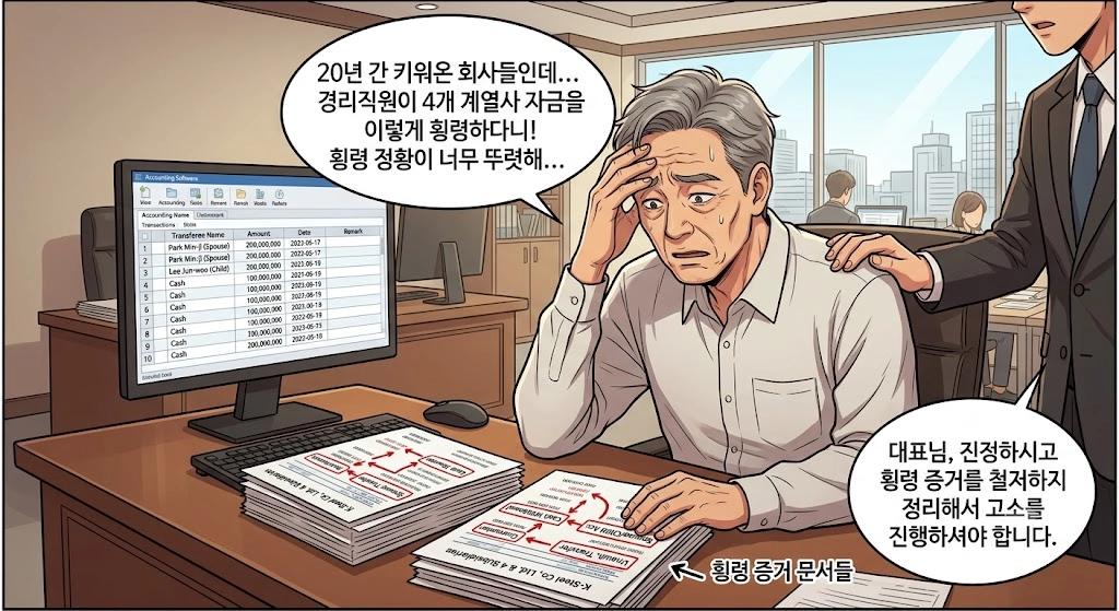 업무상횡령의 성립요건과 일반 횡령죄와의 차이를 설명하는 이미지