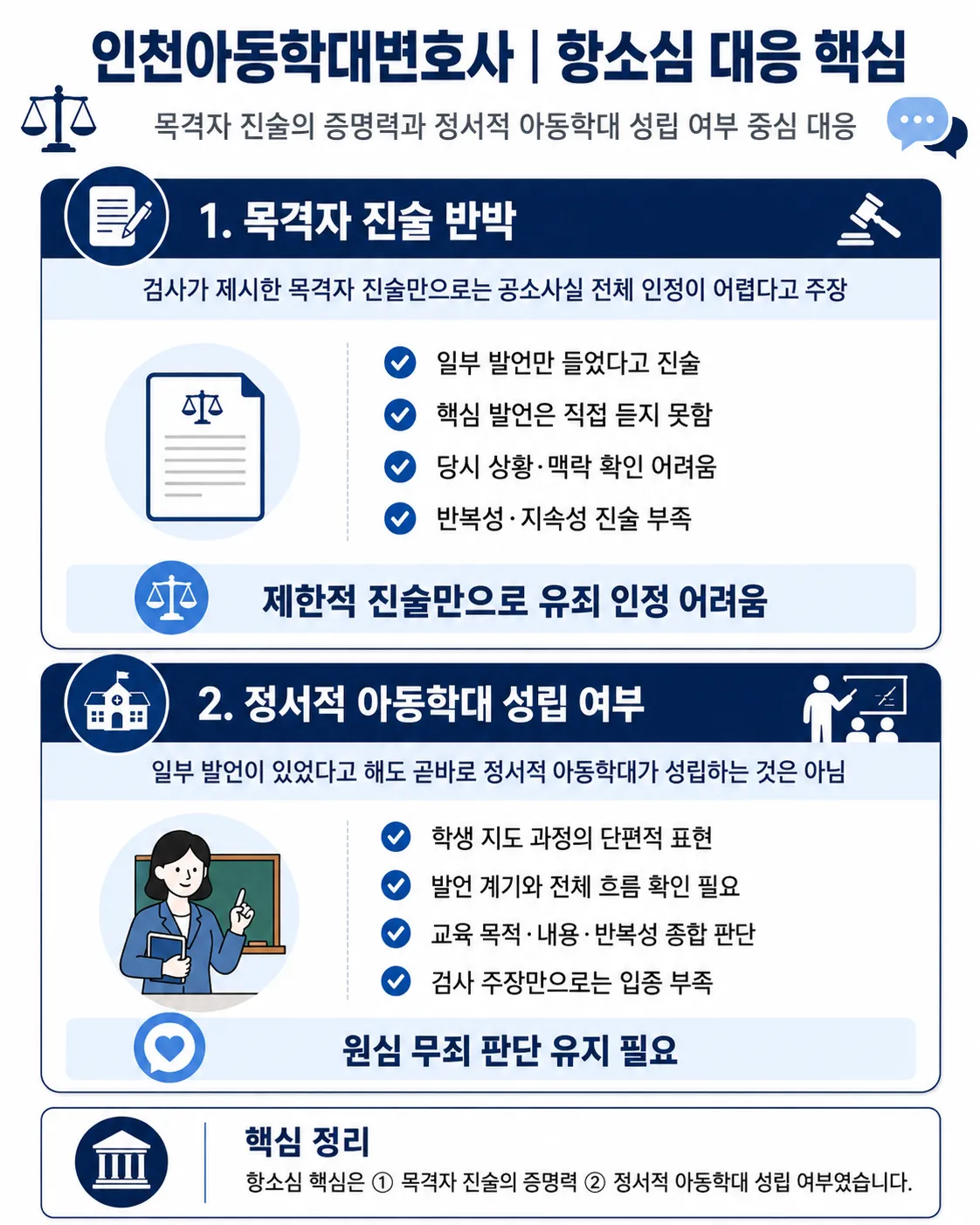 인천아동학대변호사 | 목격자 진술과 학대 성립 여부 반박