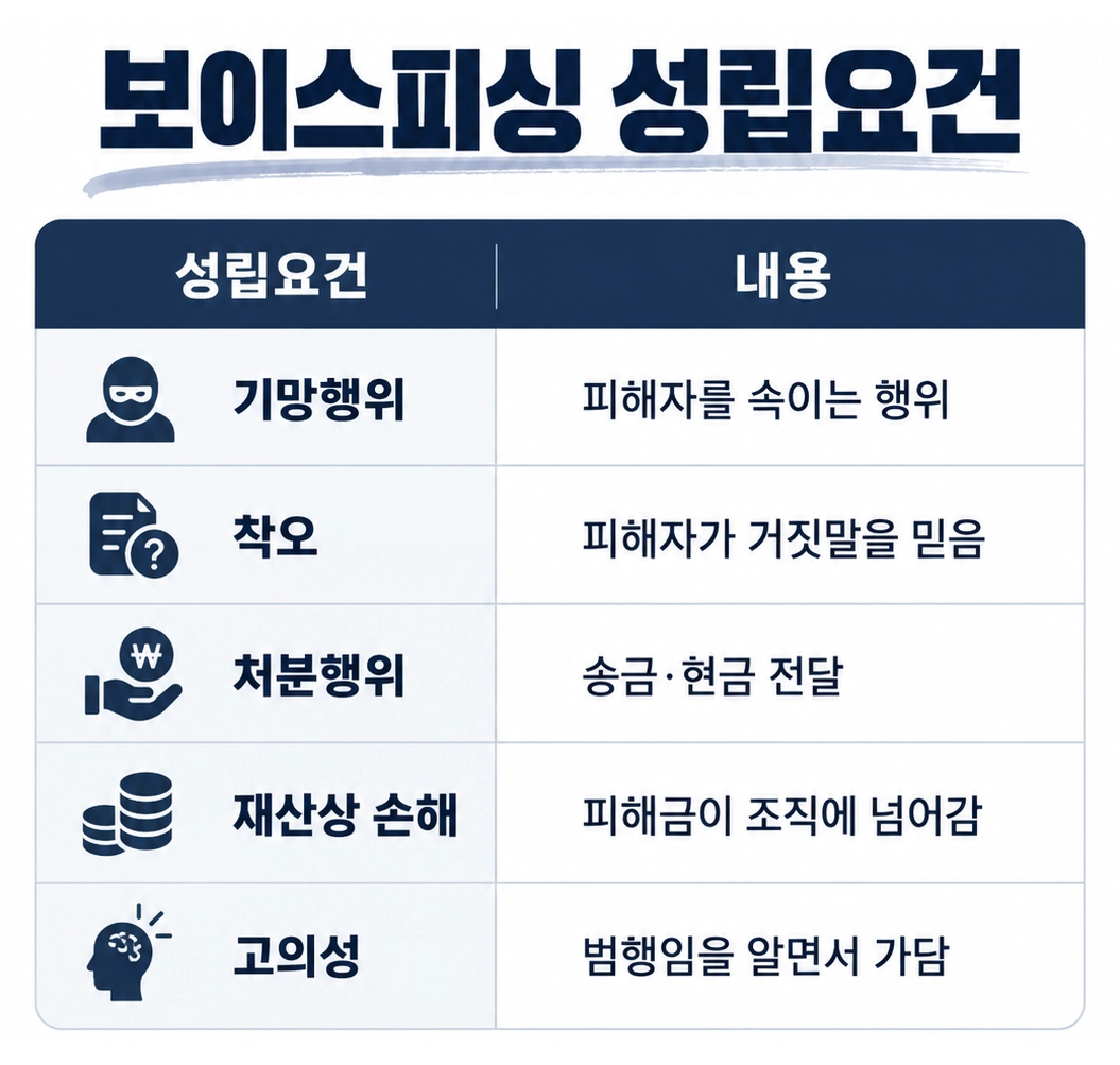 보이스피싱현금수거책 사건에서 주로 적용되는 법률