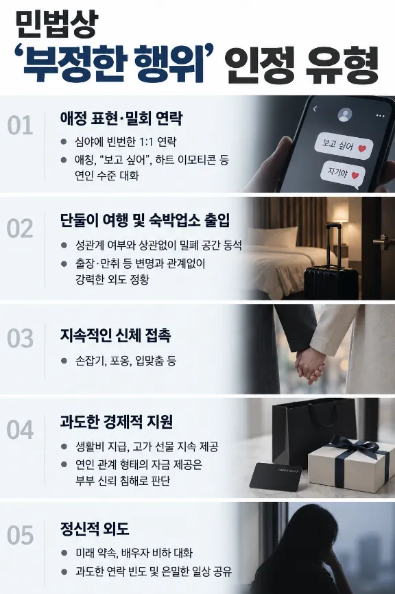 상간소송 | 상간 증거 종류와 외도 증거 불충분 상황 대처법