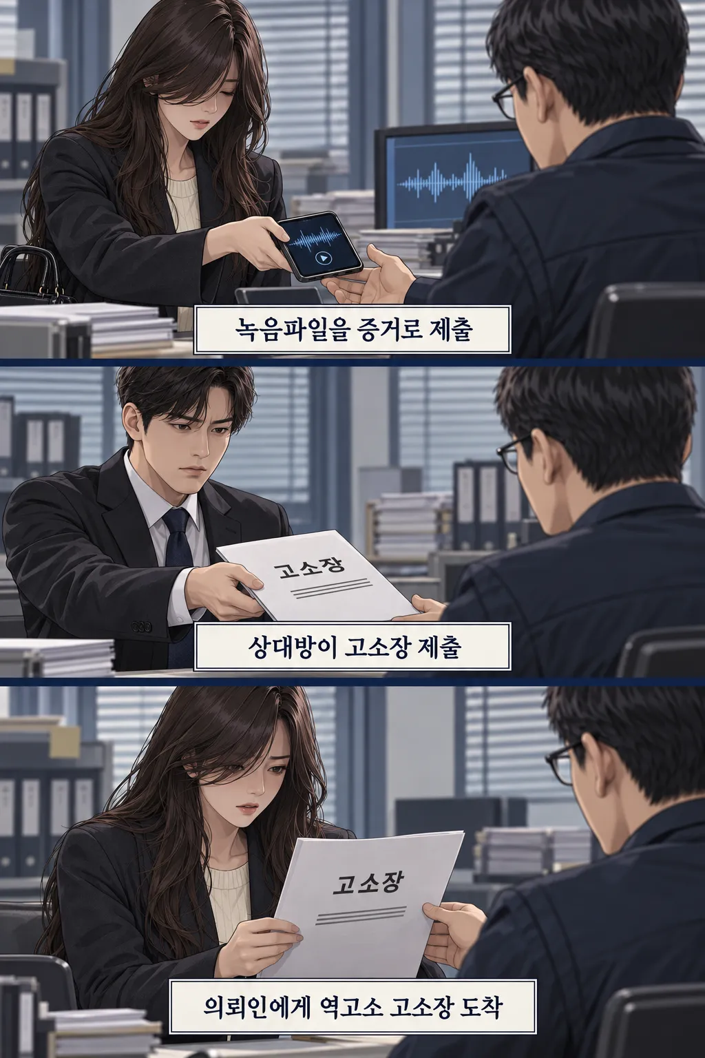 녹음증거 제출 하였다가 역고소 당한 의뢰인