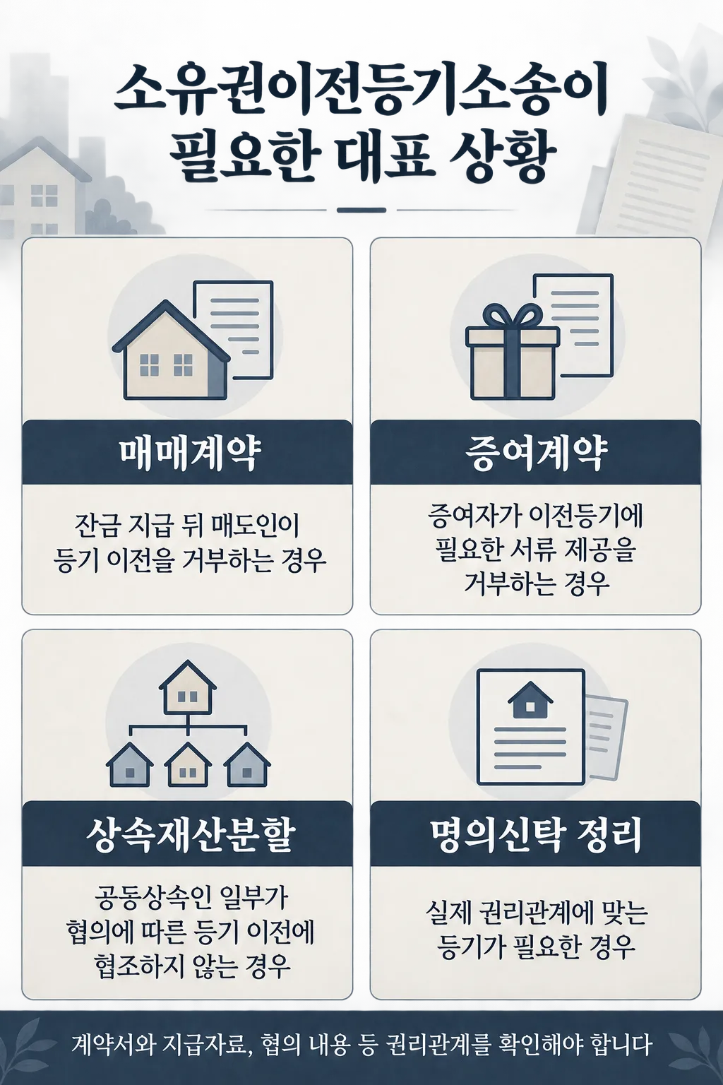 소유권이전등기소송 | 주요 분쟁 상황