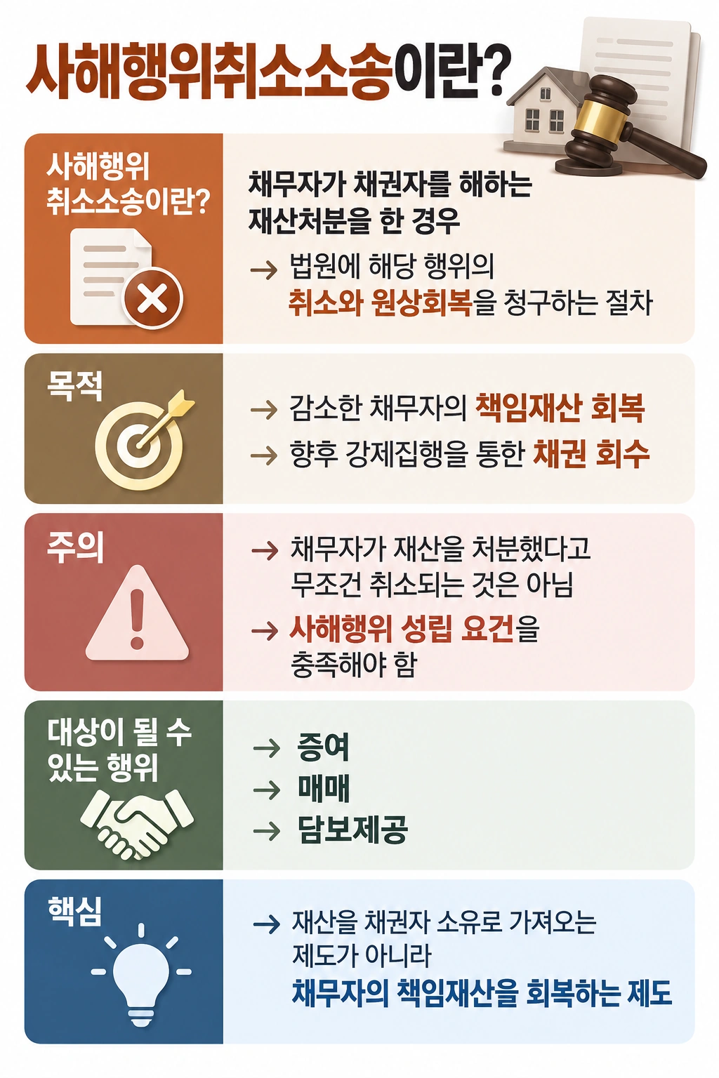 사해행위취소소송의 개념 및 대상, 증여, 매매