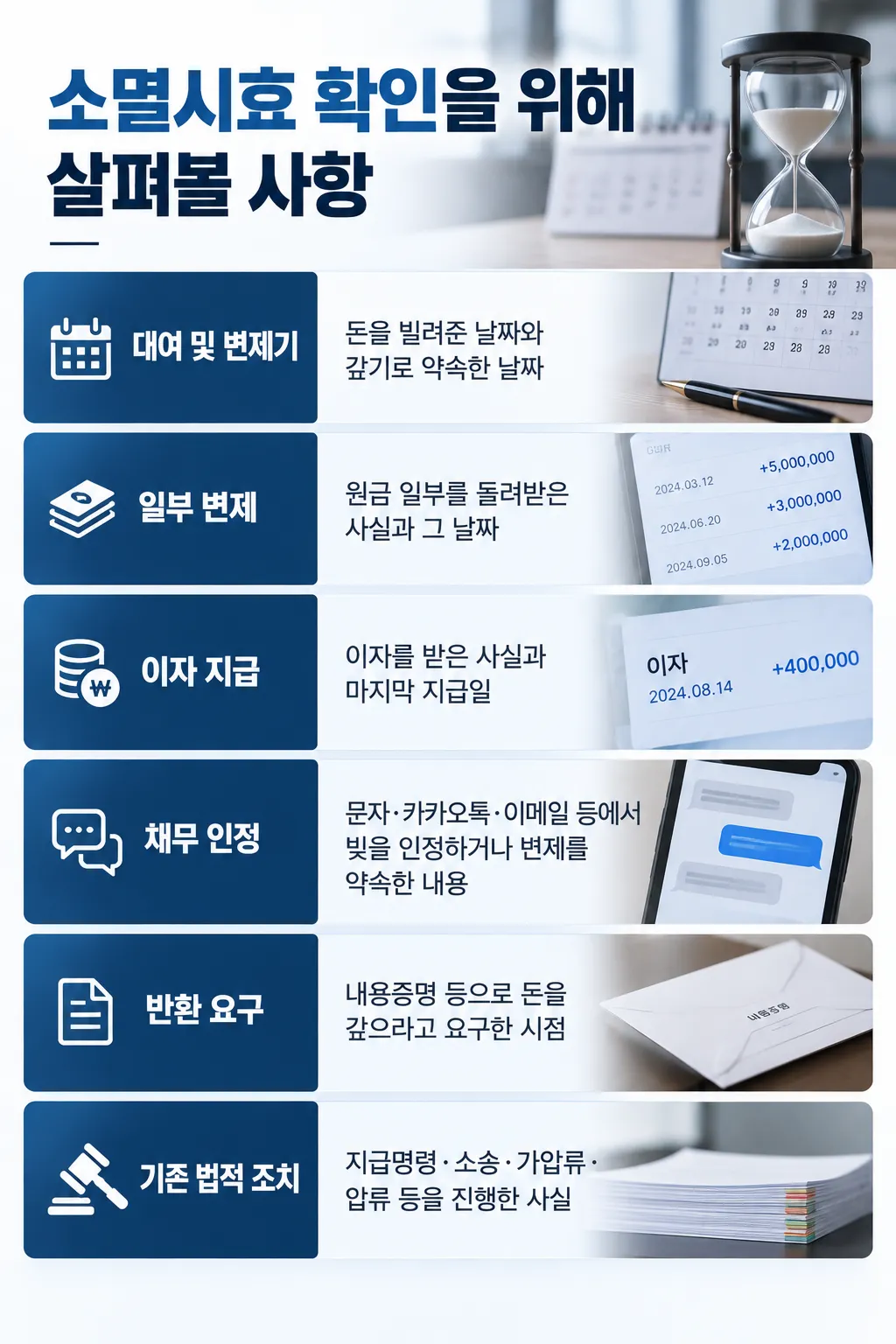 대여금민사소송 소멸시효 확인을 위해 살펴볼 사항