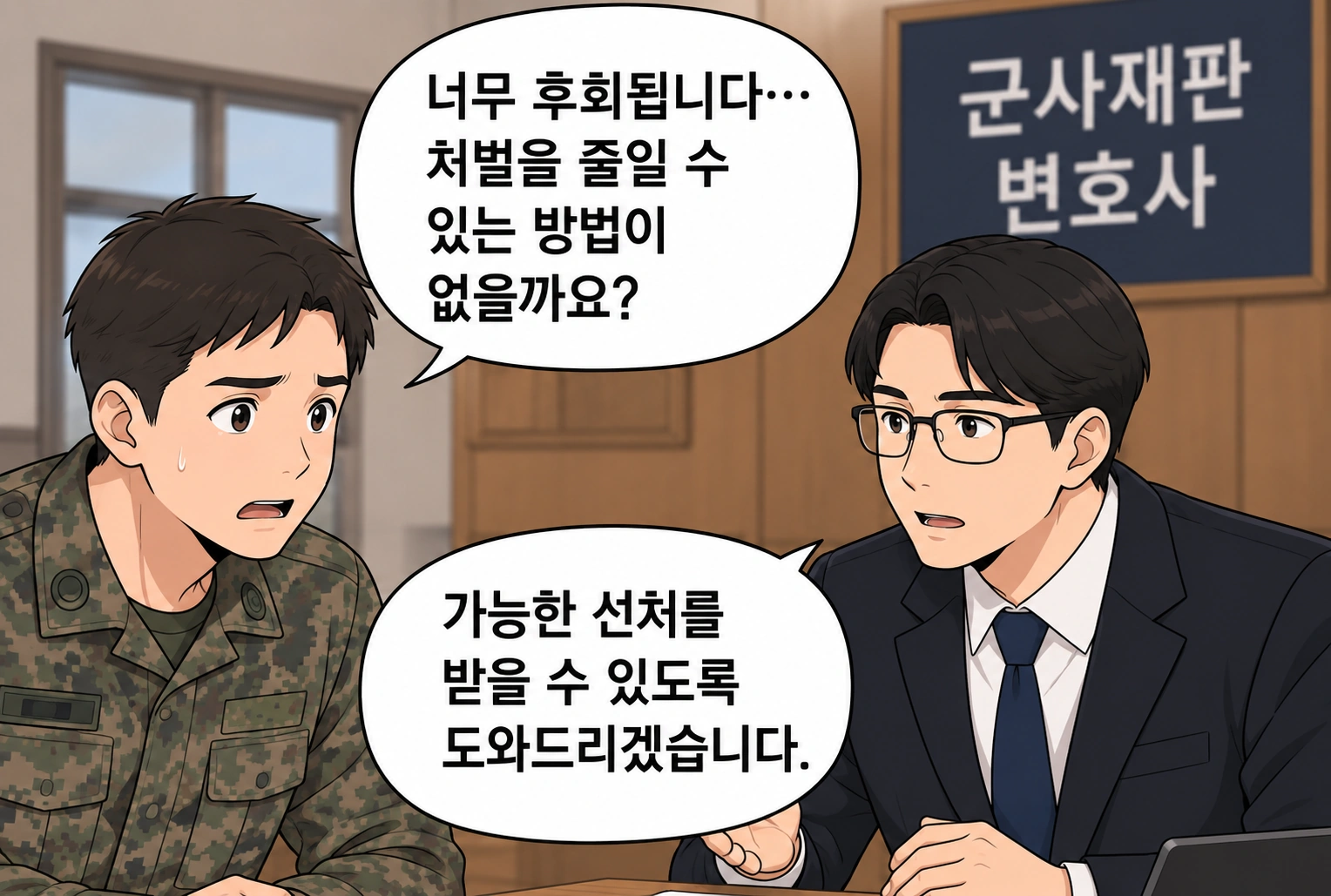군사재판 조력 사례, 군사법원 판단 결과 집행유예
