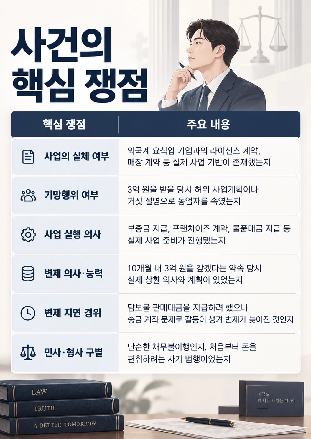 동업사기 사건을 분석한 형사변호사의 상담 내용