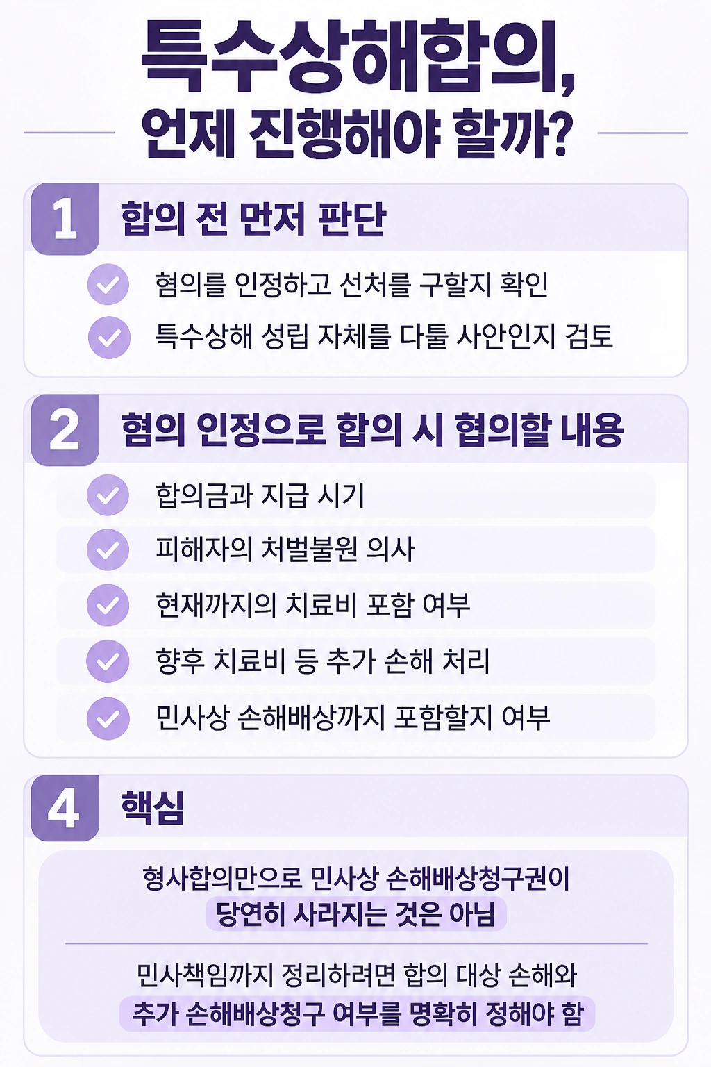 특수상해합의 시 주의할 점