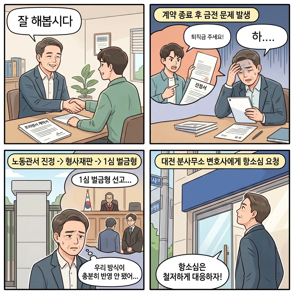 대전법률상담을 요청한 사업주 의뢰인의 사례