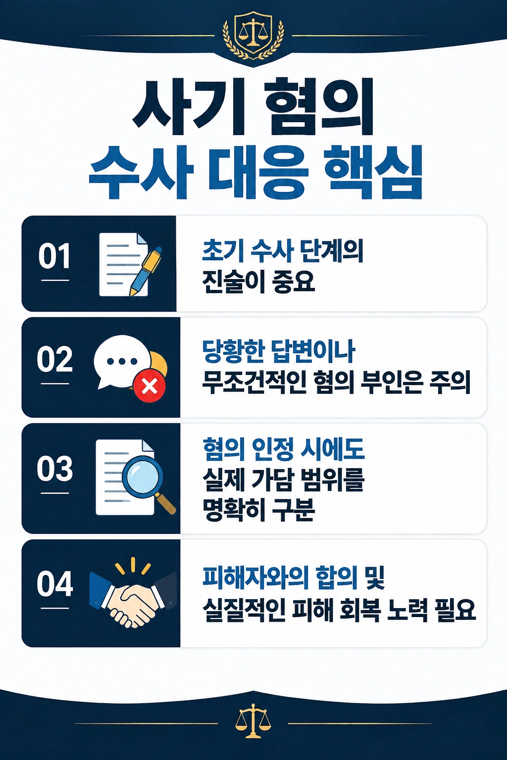 사기 피의자의 대응 방법