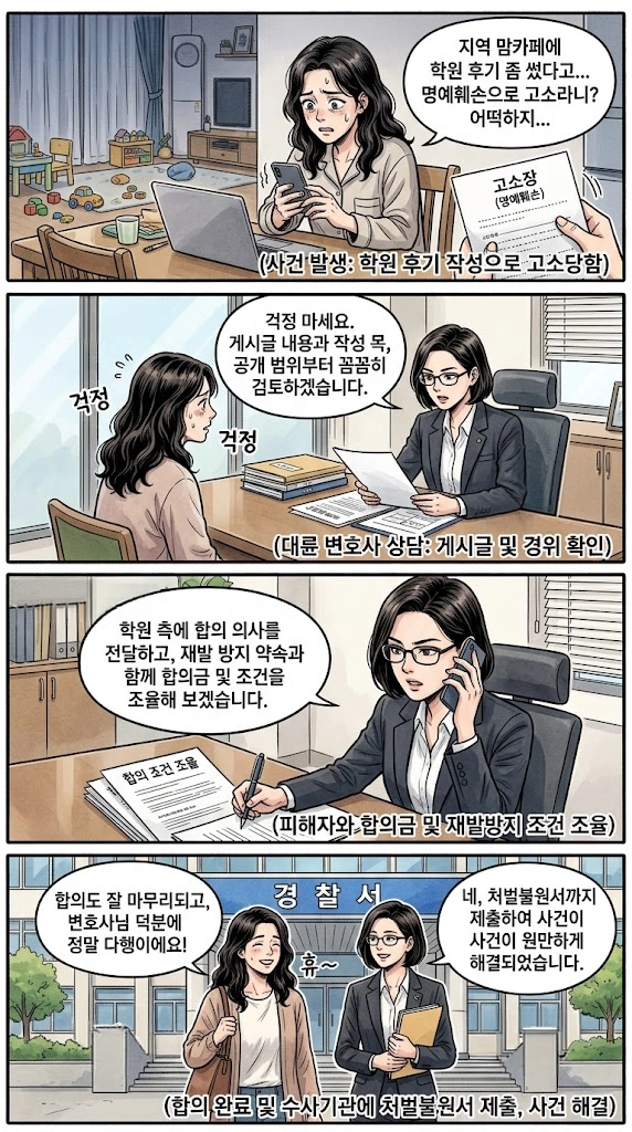 명예훼손합의금 문제로 상담을 요청하신 의뢰인의 사례