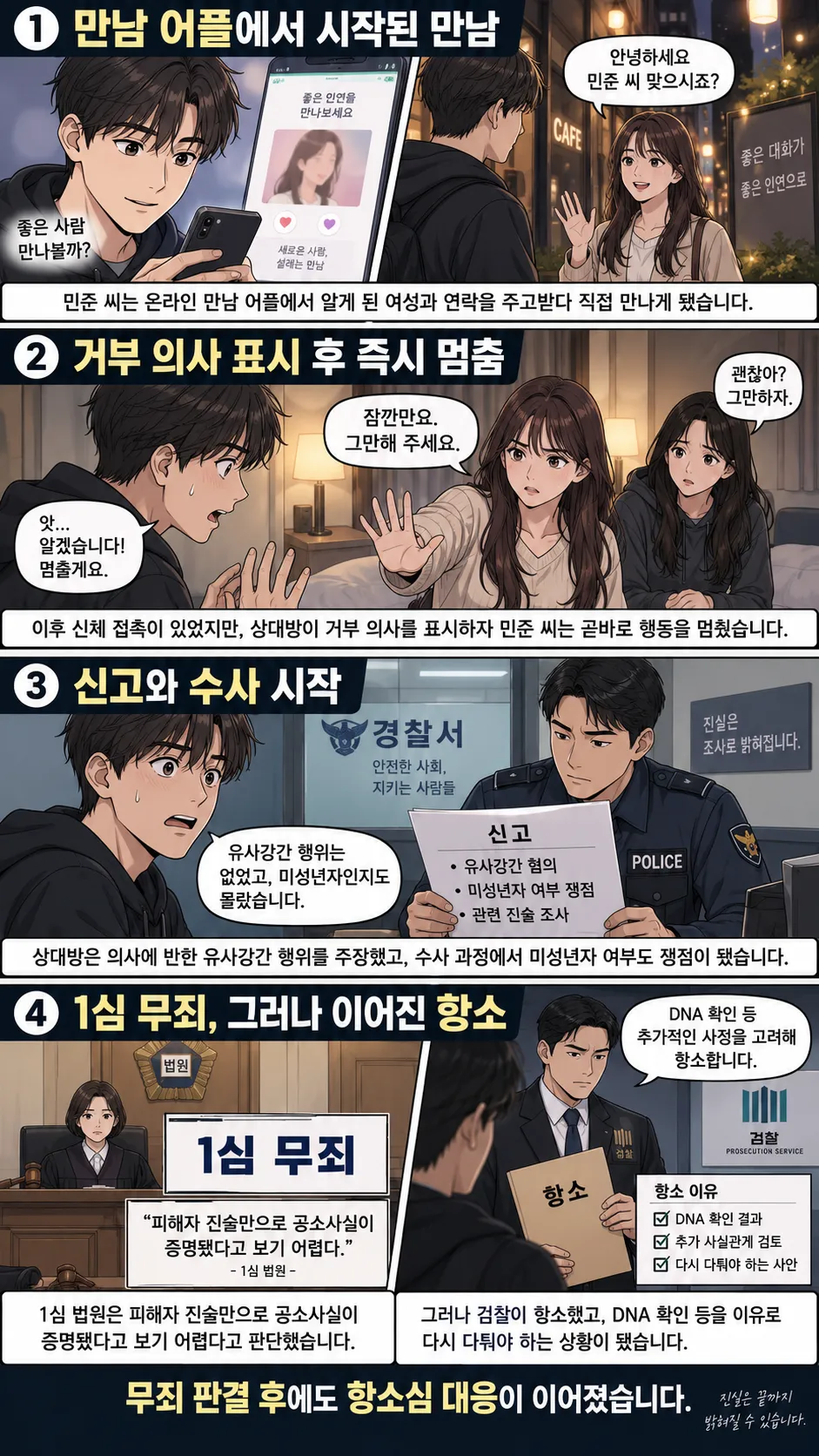 미성년자성폭행ㅣ어플 만남이 재판까지 이어졌습니다