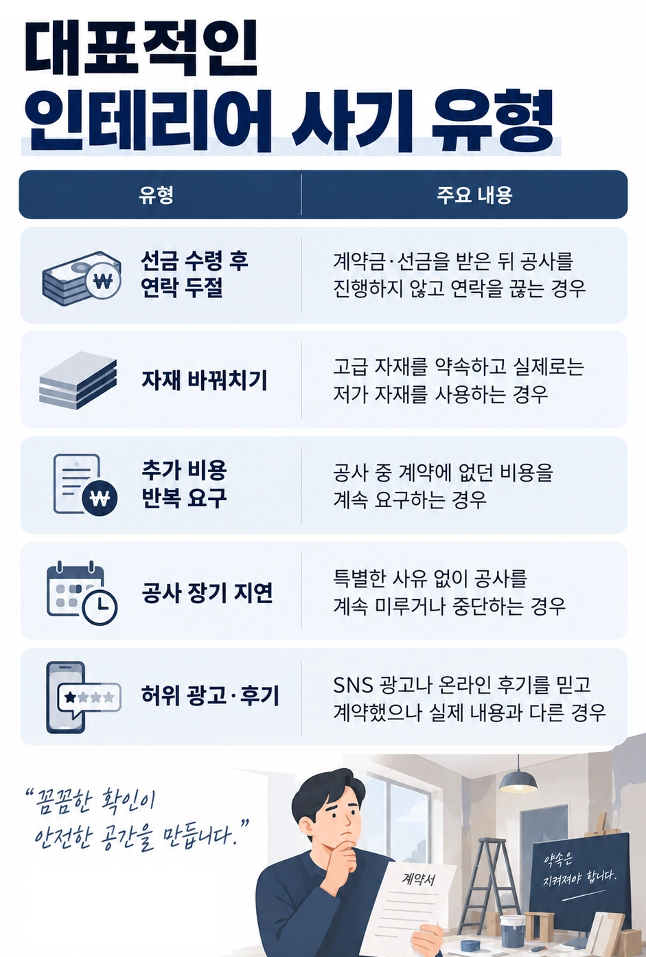 인테리어사기 유형 총정리