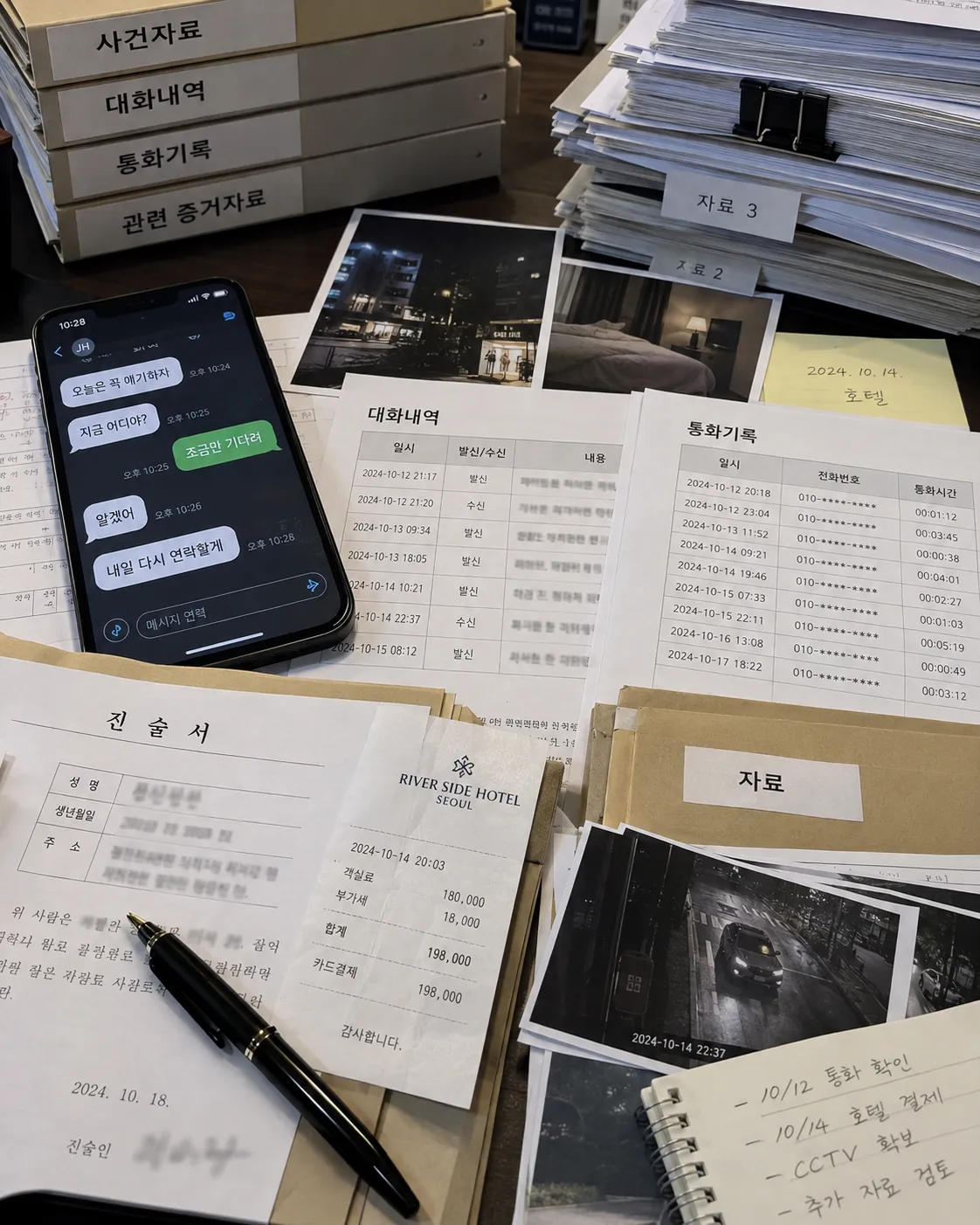 대화를 지웠는데도 사건을 다시 확인할 수 있을까요?
