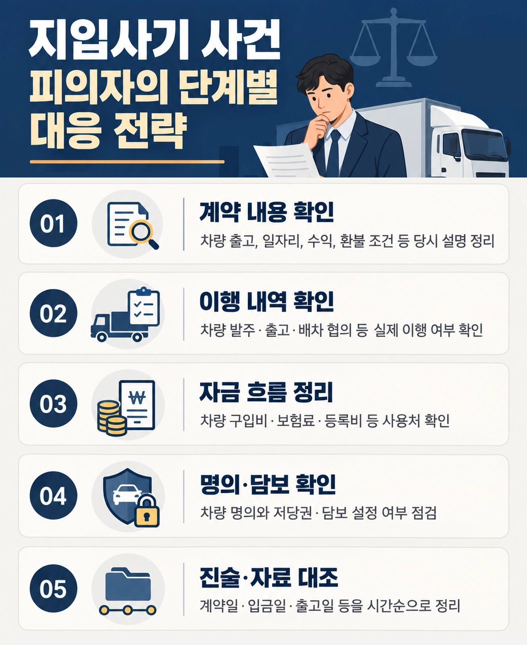 지입사기 사건 피의자 대응 전략