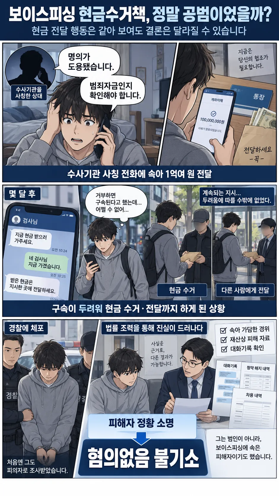 보이스피싱벌금 | 보이스피싱벌금, 같은 현금 전달 다른 결말