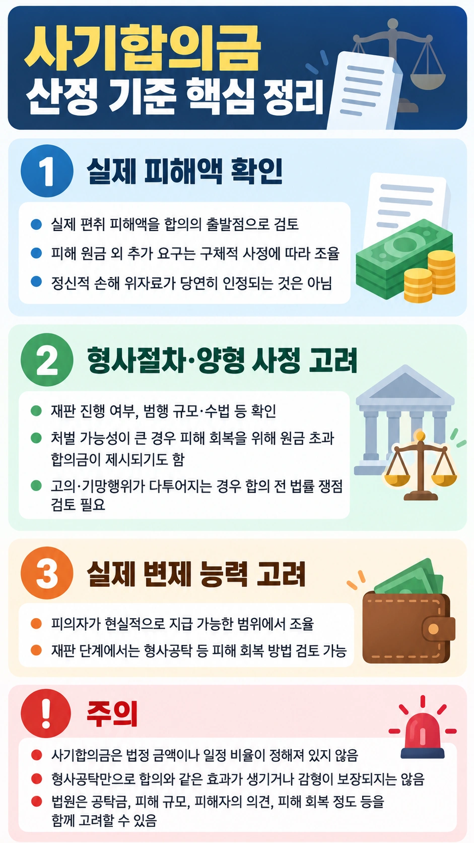 사기합의금 산정 시 주의할 점
