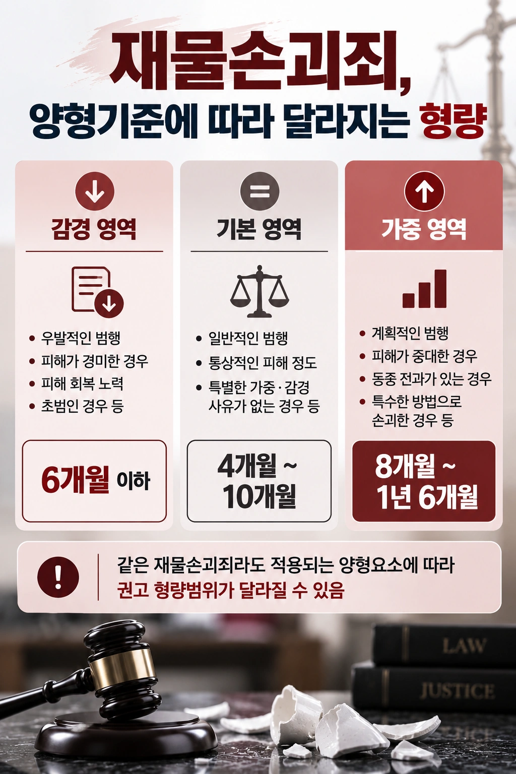 대법원 양형위원회 손괴범죄 기준에 따른 재물손괴죄처벌