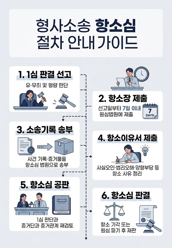 형사재판항소 절차 순서 정리