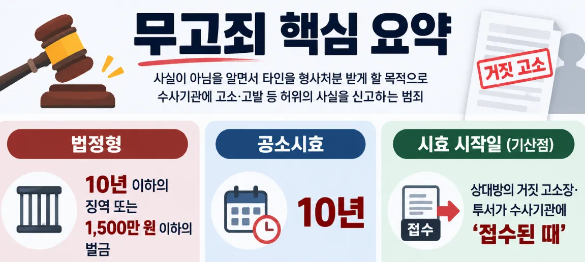 무고죄공소시효 정확히 알고 계신가요? 기간과 기산점 완벽 정리