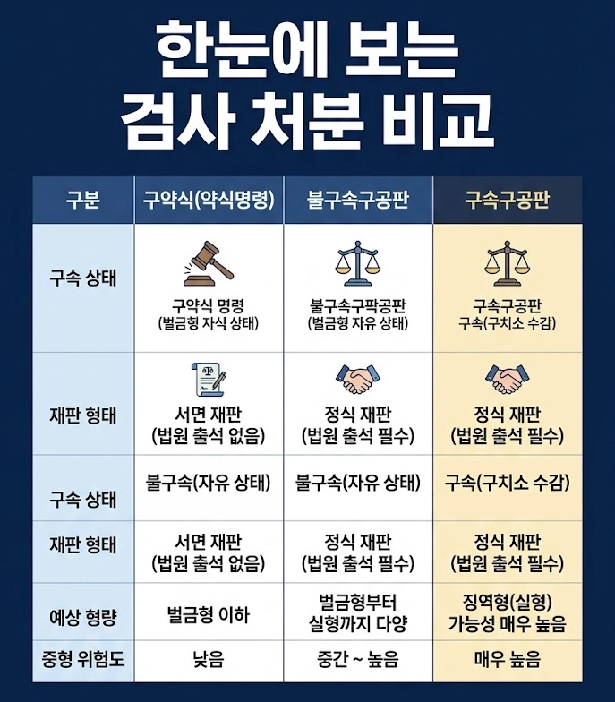 불구속구공판이란 검사가 내리는 처분 중 하나입니다