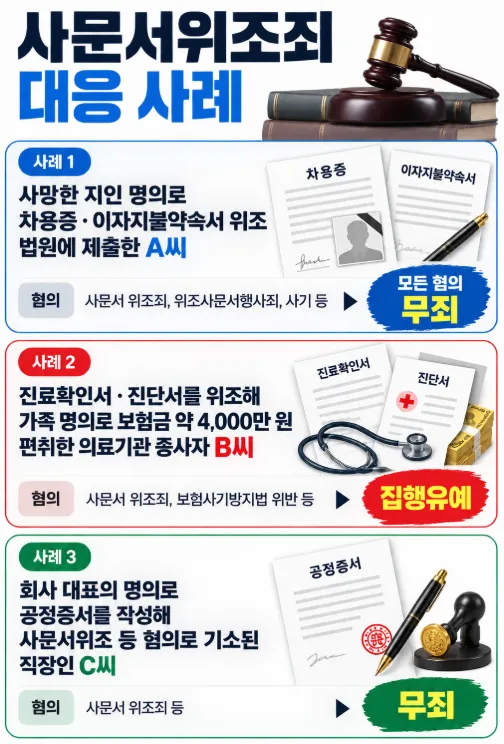 사문서위조죄 대응, 전문가 검토가 필요할 수도 있습니다
