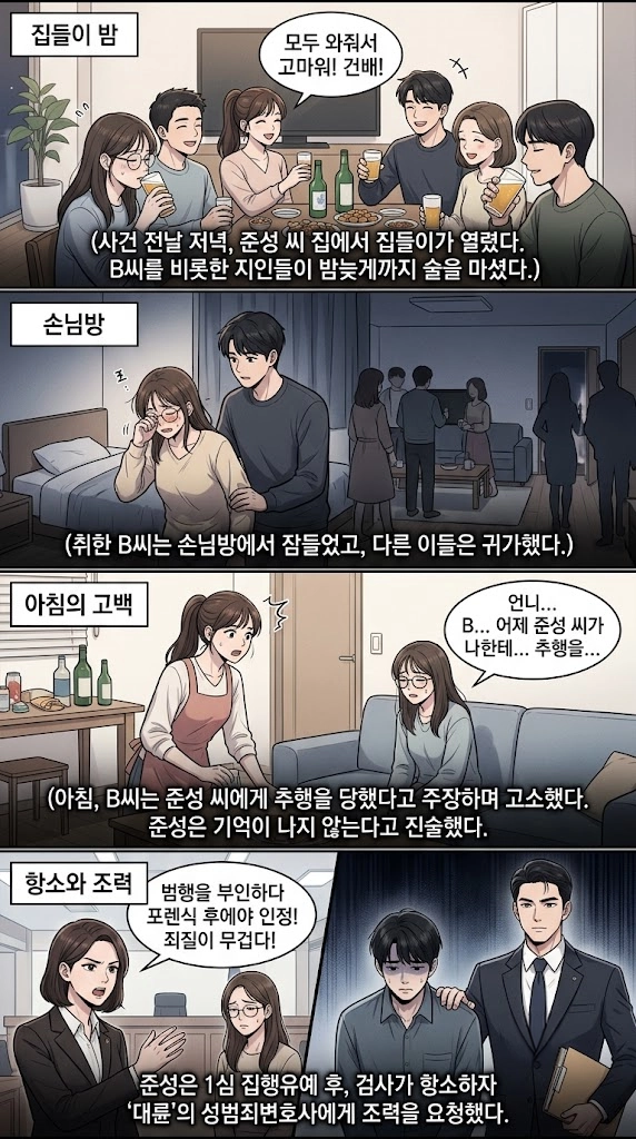 준강제추행죄 피의자로 지목된 의뢰인 사례