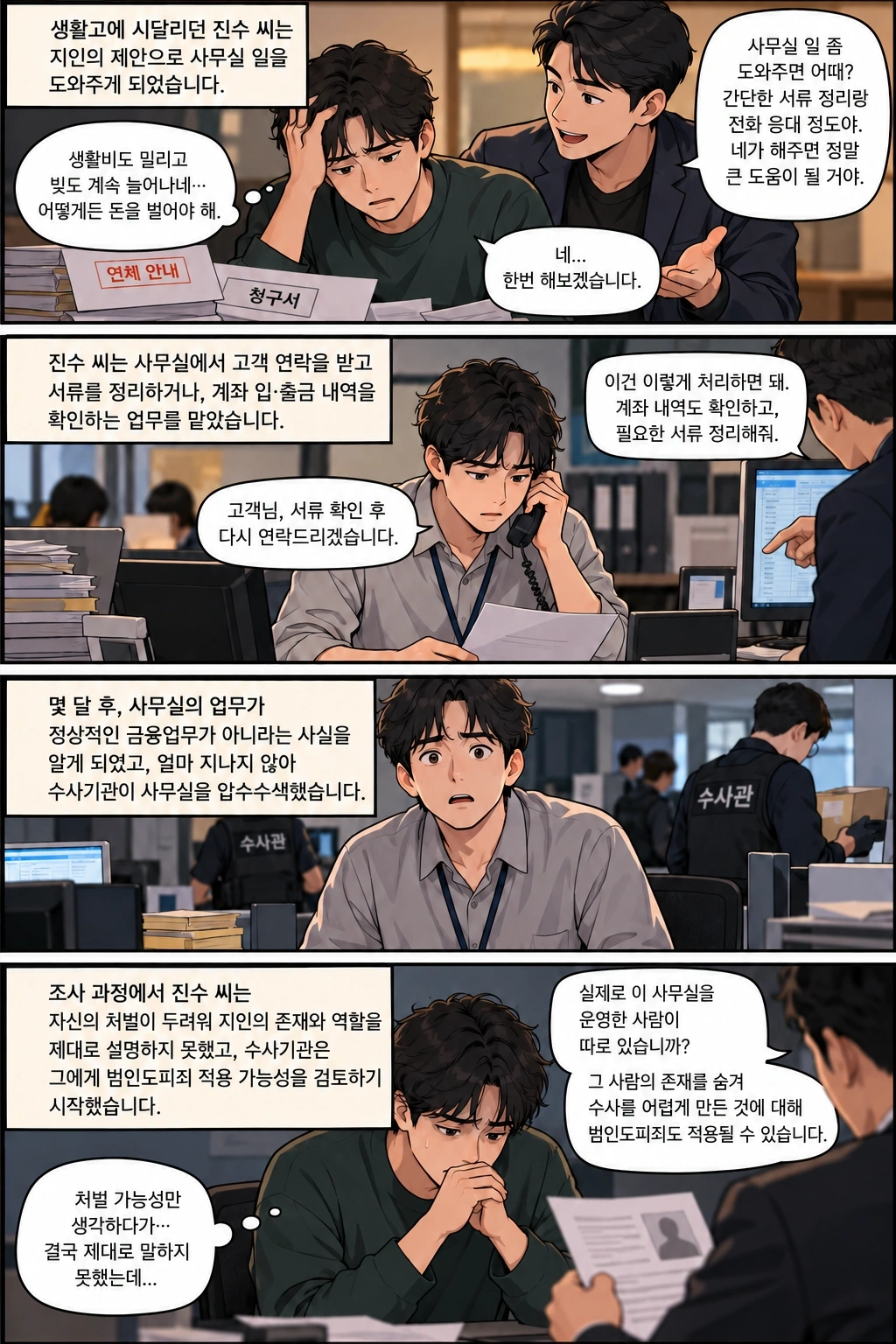 범인도피 혐의를 받게된 의뢰인